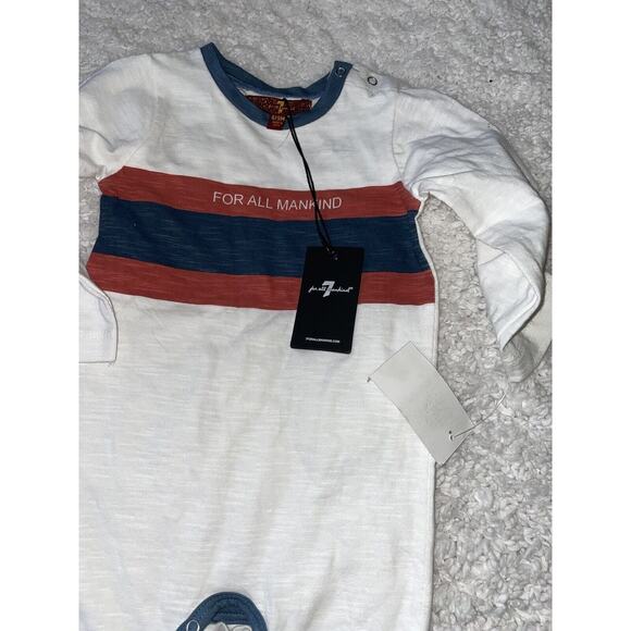 Seven For All Mankind Sz. 6/9 Mo. One Piece Romper. New W/ Tags. - Picture 2 of 8